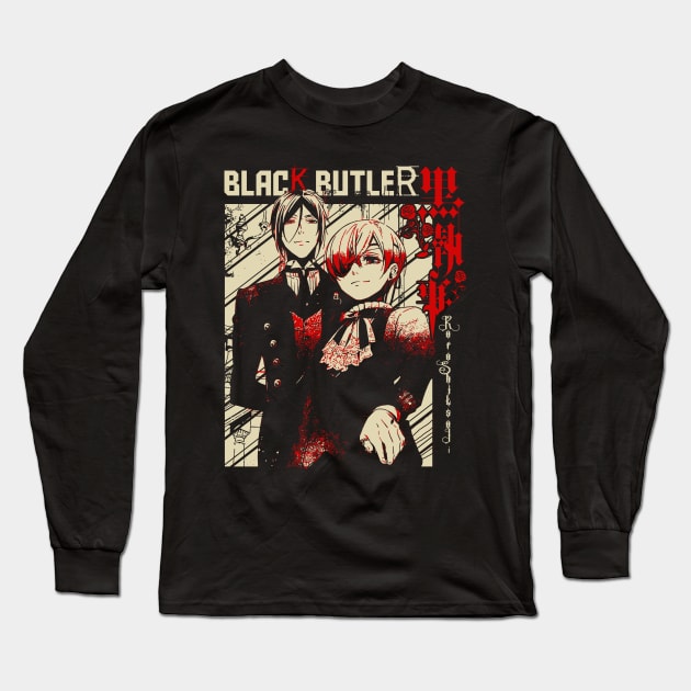 Sebastian michaelis || Ciel phantomhive ||Black butler Long Sleeve T-Shirt by nataly_owl